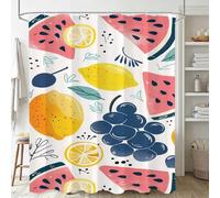 Xjaopfei White Shower Curtain, Waterproof Extra Long Curtains for Bathroom Decor, Luxury Weighted Shower Curtain Fruit, for Bathroom Window Curtains, Quick Dry Wet Room, 120x150cm 48x60Inch J-29