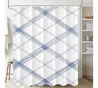 Xjaopfei White Shower Curtain, Waterproof Extra Long Curtains for Bathroom Decor, Luxury Weighted Shower Curtain Simple, for Bathroom Window Curtains, Quick Dry Wet Room, 120x200cm 48x79Inch J-281