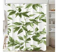 Xjaopfei White Shower Curtains for Bathroom 150x150cm, Long Waterproof Bath Curtain, Extra Large Polyester Fabric Window Drapes with 12 Hooks, Weighted Hem Showering Panel, Rural 60x60Inch J-400