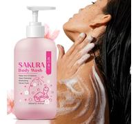 XJBD Sakura Body Bath & Shower Lotion for Women, 300ml Each, Moisturizing, Oil Balance, Shine, Volume, Gift Set