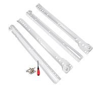 XJBTBA 1-Pair Heavy Duty Metal Runners Drawer Slides - Detachable/35kg Load - for Kitchen Drawer, Wardrobe, Industrial Cabinet, Dresser Drawer Guides, Keyboard Tray Slides
