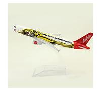 XJBTBA 16cm 1 400 For AirAsia Airbus A320 Tiger Plane Model Color Painting Miniature Scale Airplane Planetoy Set