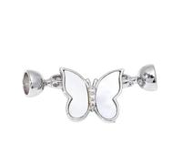 XJBTBA 18K Gold Plated Brass Butterfly Pearl Clasps Fastener, Shell Connector for Bracelet Necklace Making Accessories Jewelry Fashion Trendy Creative Gift for Women and Men