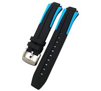 XJBTBA 18mm Rubber Silicone Waterproof Watch Band Strap for Tissot T111417 Wrist Bracelet Quartz Watch Men Women's Sports Accessories (Color : Black Black Black, Size : 18mm)