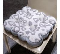 XJBTBA 2 Pack Plush Heart Pattern Thick Seat Cushion - Soft Supportive Non-Slip Chair Cushion for Office Dining Kitchen Car Chairs, Cozy 40×40cm Square Seat Pad for Home Indoor Desk Chair Use