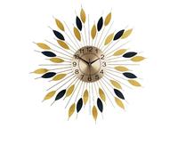 XJBTBA 23 inch Large Decorative Metal Mid Century Wall Clocks, Gold Big Silent Clock, Handmade Home Art for Living Room,Bedroom,Dining Room Decor