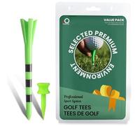 XJBTBA 60 Pack 3 1/4'' Long Plastic Golf Tees with More Short Green Golf Tees 1 1/2'' 40 Pack,Golf Tee Unbreakable Mixed Color Frictional Resistance Reduction for Men Golfer