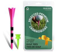 XJBTBA 60 Pack 3 1/4'' Long Plastic Golf Tees with More Short Green Golf Tees 1 1/2'' 40 Pack,Golf Tee Unbreakable Mixed Color Frictional Resistance Reduction for Men Golfer