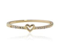 XJBTBA 925 Silver Rings for Women Gold Plated Tiny Heart Fidget Ring Adjustable Thin Stacking Ring Friendship Love Finger Ring Jewellery Gift