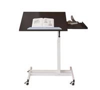 XJBTBA Adjustable Mobile Folding Table with Wheels - Versatile Desk for Office & Home, Height-Adjustable 0-45°, Portable Drawing & Drafting Table (White Legs)