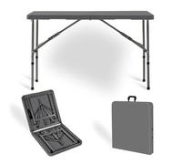 XJBTBA Aluminum Folding Table - Lightweight 6ft Portable BBQ & nic Table for Outdoor Parties, Garden Events, Camping & Buffet Dining