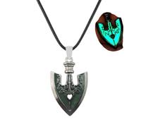 XJBTBA Anime Jojos Bizarre Advanture Luminous Necklace Killer Queen Arrow Glow In The Dark Cosplay Alloy Pendant For Fans Gifts Jewelry Fashion Trendy Accessories Creative Gift For Women And Men