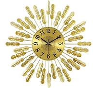 XJBTBA Art Large Metal Clock- Silent Battery Operated Star Clock Quartz Clocks Wall Decorative for Home Living Room & Office,Blue Numbers,80cm (Blue Num