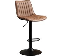 XJBTBA bar-stool Bar Chairs Velvet Stools, Luxurious Upholstered with Footrest(Brown)