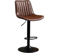 XJBTBA bar-stool Bar Chairs Velvet Stools, Luxurious Upholstered with Footrest(Reddish Brown)