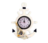 XJBTBA Big Mediterranean Style Creative and Personalized Ship Anchor Home Decoration Clock Decorative Wall Clock(A)