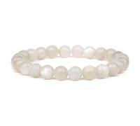 XJBTBA Blue Natural Stone Bracelets for Men White Moonstone Black Lava Beaded Stretch Bracelet Lapis Lazuli Yoga Jewelry,10.Blue Dot Stone,23 Cm