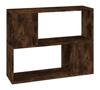 XJBTBA Book Cabinet/Room Divider Storage Rack Bookcase File Cabinet Bookshelf Office Divider Book Stand Room Separator Storage Shelf Smoked Oak