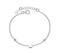 XJBTBA Bracelet Sterling Silver New Woman Luxury Brand Bracelet Handmade Jewelry Chain Five-Pointed Star Fashion Cube 16.5+3CM