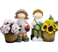 XJBTBA Cartoon Characters Flower Pot Decoration, Outdoor Gardening, Garden Ornaments Sculpture, 37X20x46cm
