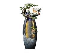 XJBTBA Cascading Rock Outdoor Fountain Rockery Landscape, Circulating Ornaments Feng Shui Wheels, Wealth Attracting Fountains Indoor Living Room Decoration Floor to Ceiling Water Features for a C