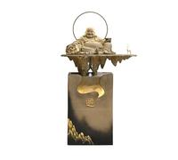 XJBTBA Cascading Rock Outdoor Living Room Zen Fountain Housewarming Opening Gift Fortune Water Ornaments for a Calming in Outdoor(Yellow)