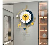 XJBTBA Clock Quartz Silent Wall Clock/Silent Sweeping Second Hand Without Ticking for Living Room Bedroom Kitchen Decor