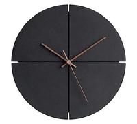 XJBTBA Creative Living Room Fashion Home Wall Watch, Black Silent Round Clock 29cm * 9mm