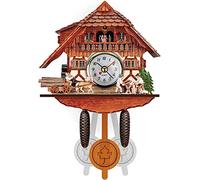XJBTBA Cuck Clock, Wooden COO Clock Decorative Wall Clock with Pendulum Perfect Wall Clocks for Living Room Decoration in the Home