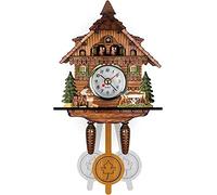 XJBTBA Cuck Clock, Wooden COO Clock Decorative Wall Clock with Pendulum Perfect Wall Clocks for Living Room Decoration in the Home