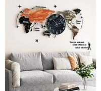 XJBTBA Decorative Wall Clock, Light Luxury Wall Clock, Metal Case, Mute Handmade Art Creative Battery Powered Living Room Decoration,40 * 80
