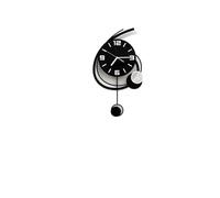 XJBTBA Decorative Wall Clock with Pendulum, Silent Battery Operated, Bedroom, Home Decor, 27.6 Inch Suitable for Kitchen, Living Room or Office