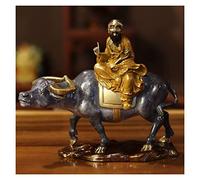 XJBTBA Desktop Decor Lao Tzu Out of The Gate Lao Tzu Bronze Statue Home Study Bronze Sculpture Decorations to Send Elders Brass Ornaments For Teachers' Day Home Desk Accessories
