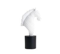 XJBTBA Desktop Ornaments Decor Abstract Art Horse Head Ornaments Black and White Light Luxury Sense Entrance Living Room Study Decoration
