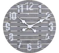 XJBTBA Farmhouse Lap American Handmade Wooden Clock, Wall Decoration, 29 Inch Suitable for Kitchen, Living Room or Office(Gray,18 inches)