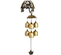 XJBTBA Feng Shui Chimes Indoor,Bird/Cat Statue Wind Bell Hanging Outdoor Garden Indoor Room Decoration,Creative Ornaments for Good Luck,A(A)