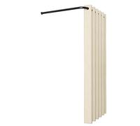 XJBTBA Fitting Room for Boutique, Portable Clothing Store Changing Room, Wall-Mounted Privacy Screen Dressing Room with Rod & Shading Curtain (Color : White, Size : 90x90cm/35.4inx35.4in) beautiful