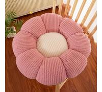 XJBTBA Flower Shaped Plush Seat Cushion, Multi-Use Chair Cushion for Office, Dining & Car, Lumbar Support Floor Cushions, Decorative Pillow for Sofa, Bedroom Living Room Aesthetic Decor (Pink-R,40cm
