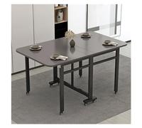 XJBTBA Foldable Dining Table for Small Spaces Extendable Drop Leaf Kitchen Table Compact Industrial Style Space Saving Folding Dining Furniture Versatile Kitchen Table
