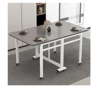 XJBTBA Foldable Dining Table for Small Spaces Extendable Drop Leaf Kitchen Table Superior Folding Table for Dining Industrial Style Expandable Table