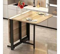 XJBTBA Foldable Extendable Dining Table with Drop Leaves - Space-Saving Wooden Kitchen Furniture, Multi-Functional Mobile Table for Small Spaces, Perfect for Apartments and Dining Rooms