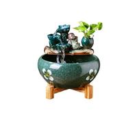 XJBTBA Fountain Ceramic Fish Tank Circulating Water Flow Ornament Indoor Tabletop Fountain(XL)