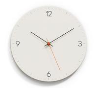 XJBTBA Frame Wall Clock, No Ticking Battery Operated, Home Bedroom Office School Cafe Suitable for Kitchen, Living Room or Office(Cream)