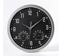 XJBTBA Garden Clocks Outdoor Waterproof, 14 Inches Thermometer Hygrometer Silent Clock Outdoor Clocks for The Garden Wall Mounted Weatherproof Life Outside Clock Indoor Outdoor Decoration
