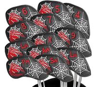 XJBTBA Golf Club Headcovers Iron Synthetic Leather Deluxe Value 12 Pcs/Set, Golf Head Covers with Number Printed Light for Men Women Fit All Irons Clubs