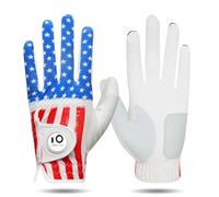 XJBTBA Golf Gloves Men Left Hand Right with Marker Pu Leather Weathersof Rain Grip Value Pack,Mens Golf Glove Fashion Pattern Wear Resistant Stable-Grip Flexible Comfortable