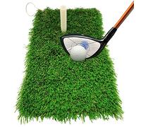 XJBTBA Golf Mat Turf Winter Rules Fairway Hitting Mats with Clip and Hole for Garden Backyard Indoor Outdoor Lightweight Portable