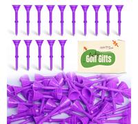 XJBTBA Golf Tees Plastic Unbreakable Long 3 1/4 inch Cup Bulk Value 100 Pack,Golf Tee Upgrade Low Resistance Cushion Multiple Colors