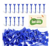 XJBTBA Golf Tees Plastic Unbreakable Long 3 1/4 inch Cup Bulk Value 100 Pack,Golf Tee Upgrade Low Resistance Cushion Multiple Colors