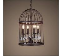XJBTBA Hanging Lamp Pendant Fixture V-intage Industrial Bronze Chandeliers Globe Crystal Chandelier Bird Cage Light Fixture,Pendant Ceiling